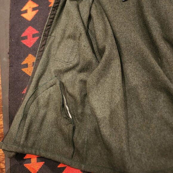 VINTAGE Woolrich Men's Green Wool/Nylon Button-Up Shirt Jacket XL - Picture 9 of 16
